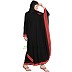 Black color kaftan with Rust printed borders Black color kaftan with Rust printed borders