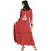 Designer Embroidered Abaya- Rust color Designer Embroidered Abaya- Rust color
