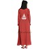 Designer Embroidered Abaya- Rust color Designer Embroidered Abaya- Rust color