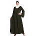 A-line abaya- Olive Green