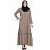 Front-open abaya- Beige color