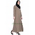 Front-open abaya- Beige color