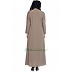 Front-open abaya- Beige color