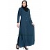 Front-open abaya- Blue color Front-open abaya- Blue color