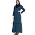 Front-open abaya- Blue color Front-open abaya- Blue color