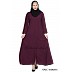 Front-open abaya- Purple color