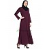 Front-open abaya- Purple color