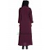 Front-open abaya- Purple color