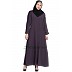 Front Open Abaya- Plum color Front Open Abaya- Plum color