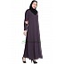 Front Open Abaya- Plum color Front Open Abaya- Plum color
