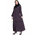 Front Open Abaya- Plum color Front Open Abaya- Plum color