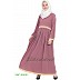 Casual pleated abaya- Pink color Casual pleated abaya- Pink color
