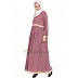 Casual pleated abaya- Pink color Casual pleated abaya- Pink color