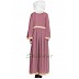 Casual pleated abaya- Pink color Casual pleated abaya- Pink color