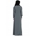 Collared casual abaya- Grey