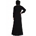 Collared casual abaya- Black