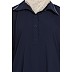 Collared casual abaya- Navy Blue Collared casual abaya- Navy Blue