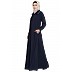 Collared casual abaya- Navy Blue Collared casual abaya- Navy Blue