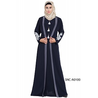 Kimono style abaya- Navy Blue