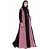 Kimono style abaya- Pink-Black