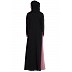 Kimono style abaya- Pink-Black