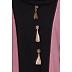 Kimono style abaya- Pink-Black