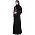 Bridal abaya with patchwork- Black Bridal abaya with patchwork- Black