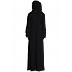Bridal abaya with patchwork- Black Bridal abaya with patchwork- Black