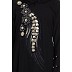 Bridal abaya with patchwork- Black Bridal abaya with patchwork- Black