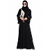 Part wear abaya with patchwork- Black Part wear abaya with patchwork- Black