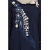 Bridal abaya with patchwork- Navy Blue Bridal abaya with patchwork- Navy Blue