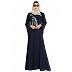 Bridal abaya with patchwork- Navy Blue Bridal abaya with patchwork- Navy Blue