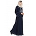 Bridal abaya with patchwork- Navy Blue Bridal abaya with patchwork- Navy Blue