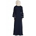 Embroidered A-line abaya- Navy Blue Embroidered A-line abaya- Navy Blue