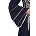 Embroidered A-line abaya- Navy Blue Embroidered A-line abaya- Navy Blue