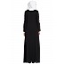 Embroidered front-open abaya- Black Embroidered front-open abaya- Black