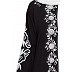 Embroidered front-open abaya- Black Embroidered front-open abaya- Black