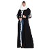 Embroidered front-open abaya- Black Embroidered front-open abaya- Black