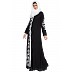 Embroidered front-open abaya- Black Embroidered front-open abaya- Black