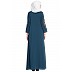 Embroidered front-open abaya- Midnight Blue Embroidered front-open abaya- Midnight Blue