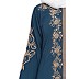 Embroidered front-open abaya- Midnight Blue Embroidered front-open abaya- Midnight Blue
