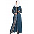 Embroidered front-open abaya- Midnight Blue Embroidered front-open abaya- Midnight Blue