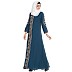Embroidered front-open abaya- Midnight Blue Embroidered front-open abaya- Midnight Blue