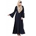 A-line embroidery abaya- Navy Blue A-line embroidery abaya- Navy Blue
