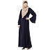 A-line embroidery abaya- Navy Blue A-line embroidery abaya- Navy Blue