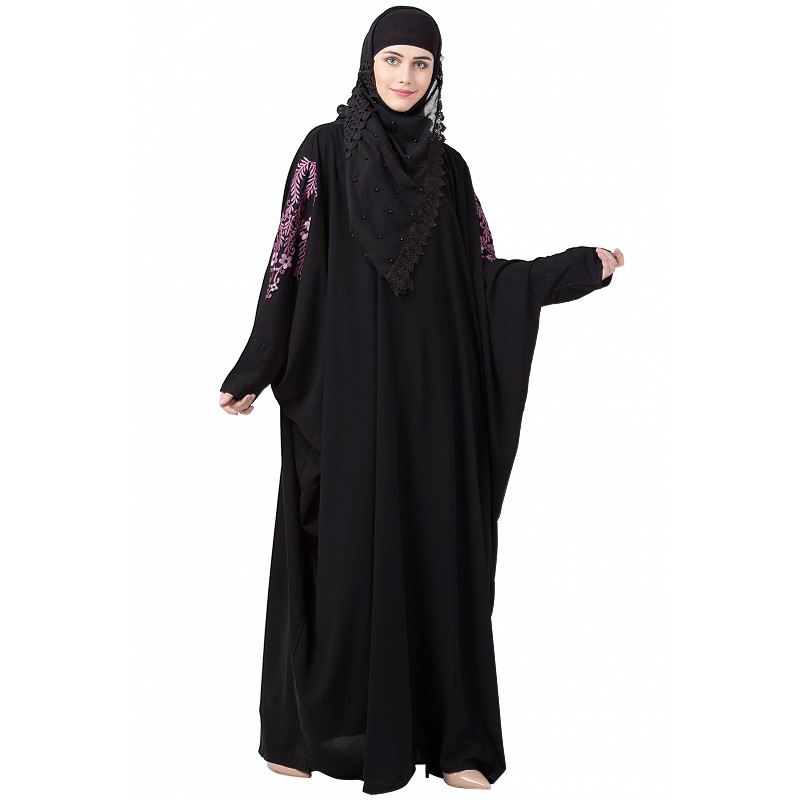 Embroidery Kaftan abaya online at shiddat.com