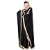 Kaftan abaya with Beige Embroidery work- Black Kaftan abaya with Beige Embroidery work- Black