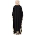 Kaftan abaya with Beige Embroidery work- Black Kaftan abaya with Beige Embroidery work- Black