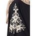 Kaftan abaya with Beige Embroidery work- Black Kaftan abaya with Beige Embroidery work- Black