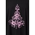 Kaftan Abaya with Purple embroidery work- Black  Kaftan Abaya with Purple embroidery work- Black